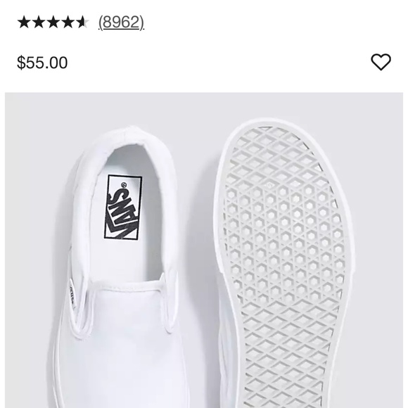 Vans Shoes - White Vans Slip On Pro - Size 7.5 Never Worn